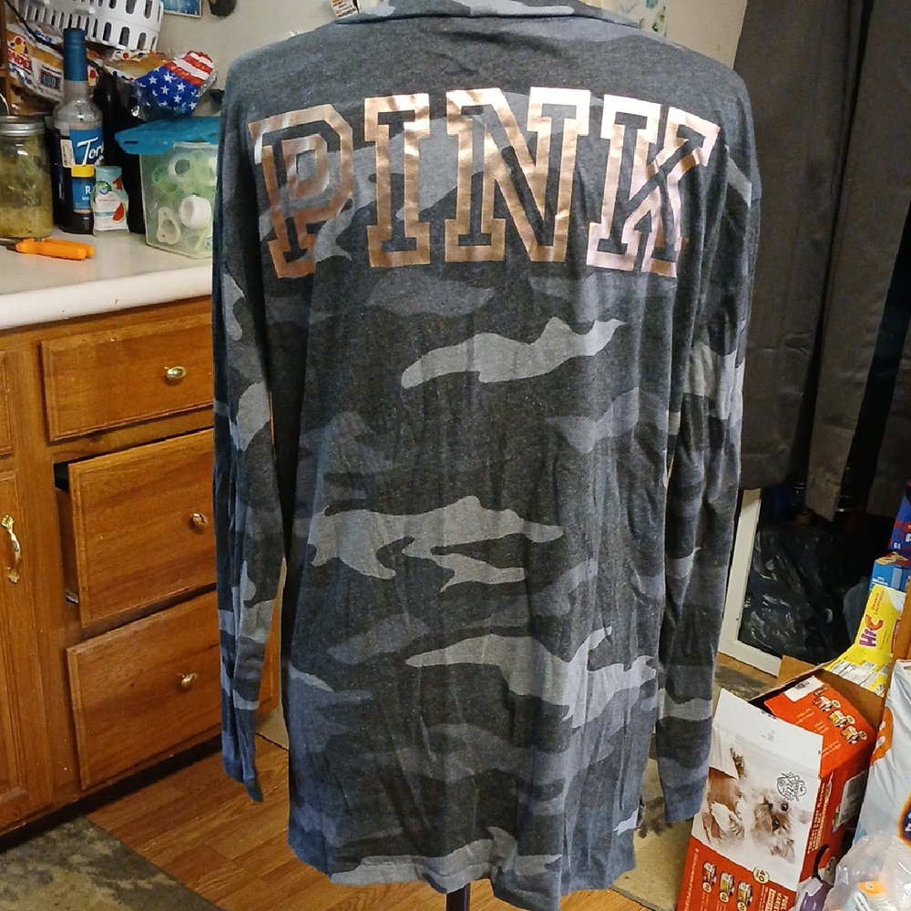 PINK Victoria's Secret Charcoal Long Sleeve